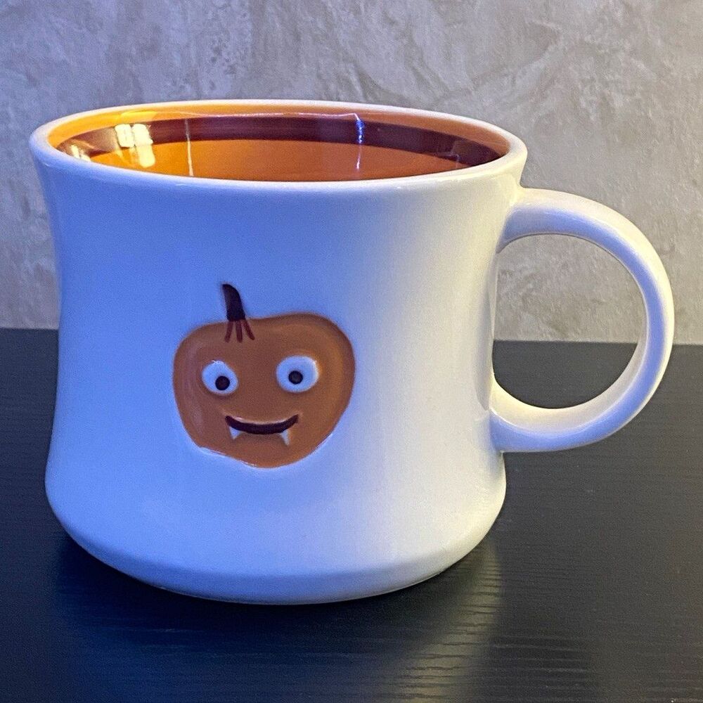 Vintage 2006 Starbucks Halloween vampire pumpkin mug 14oz ceramic coffee mug